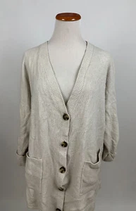 MADEWELL beige cardigan sweater Women's 2X - Picture 1 of 4