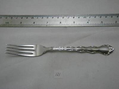 ANTIGUO TENEDOR DE CENA DE PLATA DE LEY 925 DE 8" CON PATRÓN DE TARA POR REED & BARTON RARO Foto 1 de 3