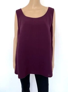 ¡NUEVO CON ETIQUETAS! Blusa LAFAYETTE 148 Plus Talla 2X Púrpura 100% Seda Sin Mangas Camisa Prenda para el torso Túnica - Imagen 1 de 10