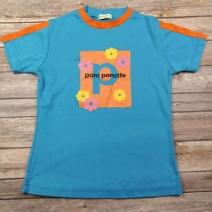 Camiseta Frog Prince Talla 10 12 Pom Ponette Turquesa Naranja Flor - Imagen 1 de 7