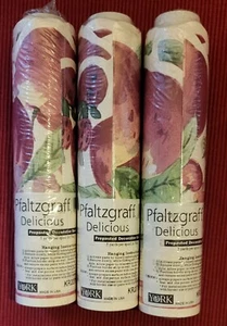York Pfaltzgraff Wallpaper Border "Delicious" Apples 3 Five Ft Rolls New Sealed! - Picture 1 of 4