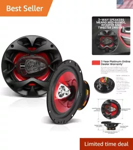 Chaos Series 6.5 Inch Car Door Speakers - 300 Watts Pair, 3 Way, Full Range, ... - Picture 1 of 7