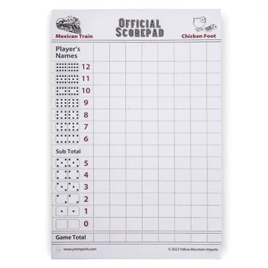 Yellow Mountain Imports 3-Pack Mexican Train and Chicken Foot Dominoes Scorep... - Picture 1 of 7