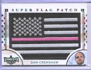 RARE 2020 DECISION RAINBOW DAN CRENSHAW SUPER FLAG PATCH CARD #SF10 ~ TEXAS