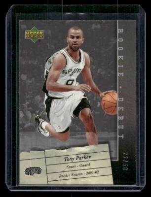2006-07 Upper Deck Rookie Debut Tony Parker Silver SN #88 Card #/50 - Image 1 of 2