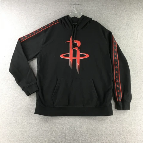 Houston Rockets Sweater Mens XL Pullover Hoodie Sweatshirt Black Red Adult Cover