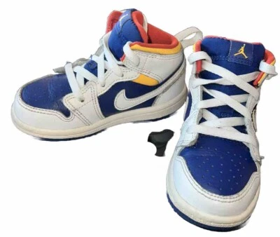 Nike Air Jordan 1 Mid TD Blanco Láser Naranja Juvenil 7c Foto 1 de 3