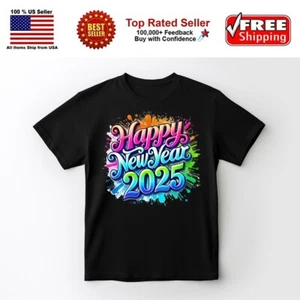 Camiseta Feliz Año Nuevo 2025, Unisex S-3XL - Imagen 1 de 8