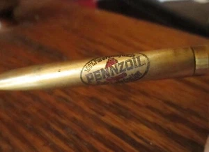 Rare Vintage Everlast Brushed metal Ballpoint Advertising Pennzoil denver co - Bild 1 von 3