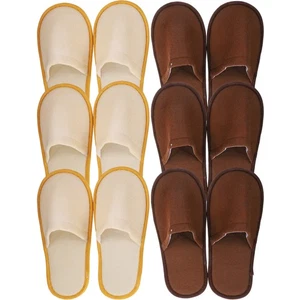 6 Pairs Coral Velvet Children's Slippers Hotel Travel Convenient Simple - Foto 1 di 12