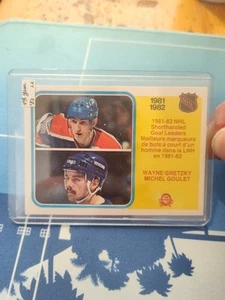 1982-83 OPC O-Pee-Chee Wayne Gretzky/Goulet # 237, SHG Leader Oilers EX - Imagen 1 de 2
