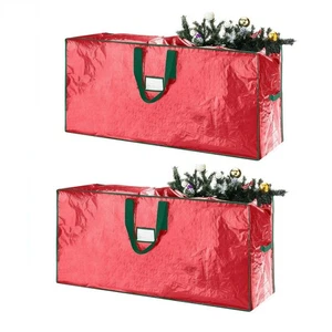 Elf Stor Red 2 Pack Christmas Tree Storage Bags Holiday Large For up to 7.5 Ft - Picture 1 of 4