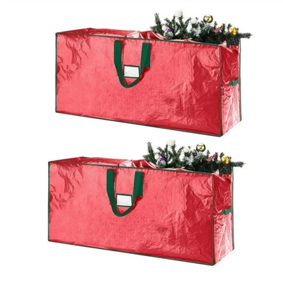 Elf Stor Red 2 Pack Christmas Tree Storage Bags Holiday Large For up to 7.5 Ft - Image 1 of 4