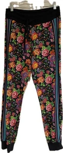 Johnny Was Cantero Relaxed Tape Jogger Floral Contrast Stripe Pockets Size S - Picture 1 of 6