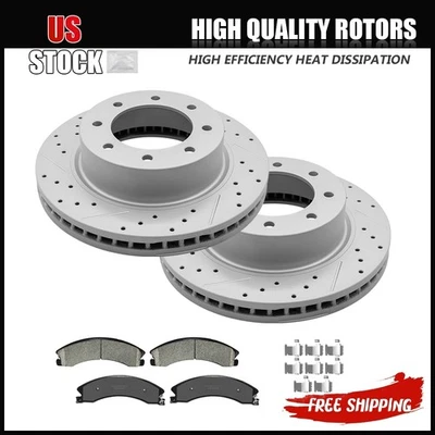 Rotores de disco perforados delanteros almohadillas de cerámica para Nissan NV1500 NV2500 NV3500 2012-2021 Foto 1 de 4