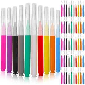 Cepillo interdental 100 piezas aparatos ortopédicos de viaje cepillos de dientes apretados - Imagen 1 de 11