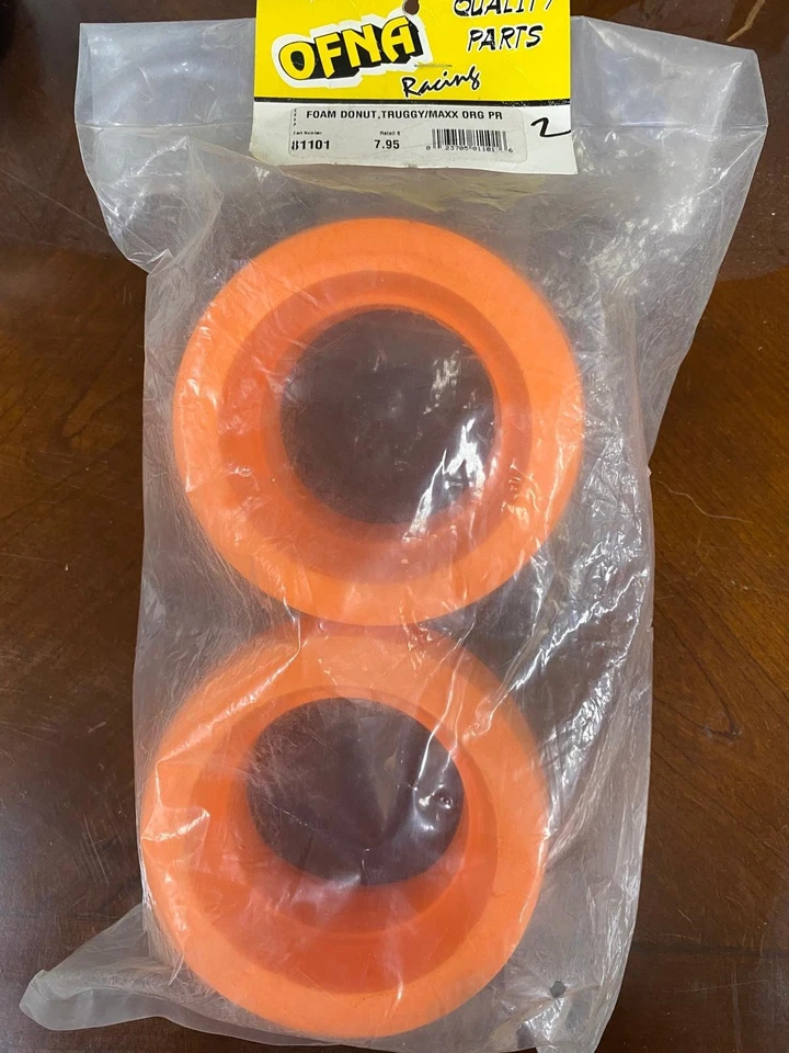 Ofna 81101 Racing Foam Donut Truggy/Maxx (2) Orange Tires - Image 1 of 1