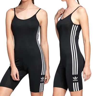 Adidas Trefoil Onesie Damen Body Einteiler Trainingsanzug Fahrrad Anzug schwarz - Bild 1 von 4