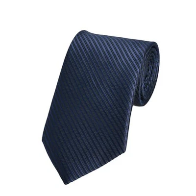 Men's Necktie 3.15" (8cm) Wide Classic Paisley, Striped & Floral Tie Navy Blue - Image 1 of 4