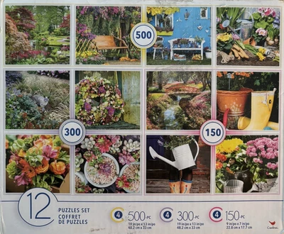 JUEGO DE 12 PUZZLES Jardines y Flores Multi Pack de Cardinal. ¡MUY BUENO! Foto 1 de 4