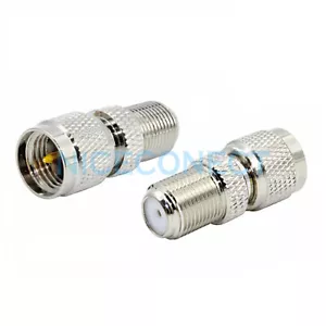 10x Mini-UHF Macho Enchufe a F Hembra Jack Adaptador Coaxial Conector F a Mini UHF - Imagen 1 de 4