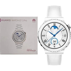 Huawei Watch GT 3 Pro (43mm) White Leather Bluetooth Smartwatch NEW - Zdjęcie 1 z 6