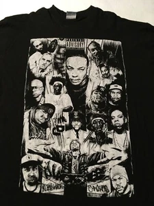 VINTAGE Dr Dre Snoop Tupac Suge Hip Hop Rap Tee T-Shirt 4XL 90s 80's RAPPERS - Picture 1 of 8