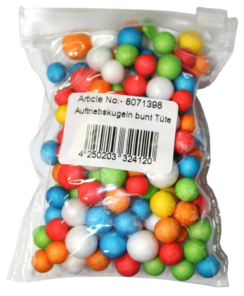 FISHING TACKLE MAX Auftriebskugeln Bunt ca. 150 Stück Auftriebs Kugeln Styropor