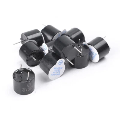 10PCS 5V Active Buzzer Magnetic Long Continous Beep Tone Alarm Ringer 12MM Foto 1 de 4