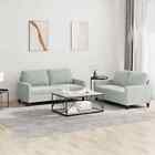 Vidaxl 2 Piece Sofa Set With Cushions Light Grey Velvet