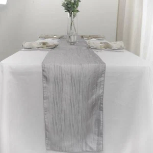 Corredores de mesa de tafetán plateados - Imagen 1 de 3