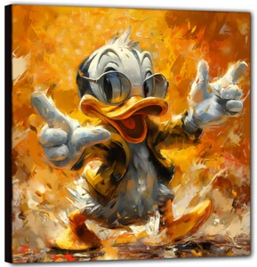 Scrooge McDuck Paperon De' Paperoni Oro Art Abstract Modern Yellow Picture Art Size 37 - Picture 1 of 3