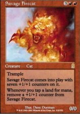MTG magic cards 1x x1 Light Play, English Savage Firecat Odyssey
