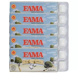 5 x Packs ELMA Sugar Free Premium Greek Chewing Gum Mastic Resin Mastiha Oil - Picture 1 of 1