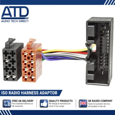 ISO Radio Adaptor For Ford Kuga Focus Transit Custom Wiring Harness PC2-115-4 - Image 1 of 4