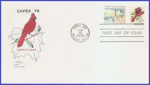 USA5 #1757a U/A CASA DI FARNAM FDC Cardinale - Foto 1 di 1