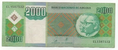 ANGOLA 2000 KWANZAS 2003 PICK 151 LOOK SCANS - Image 1 of 2