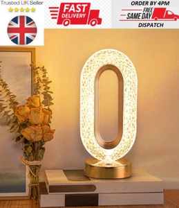 Table Lamp Crystal Night Light Touch Control USB Rechargeable Bedside Lamp Decor - Picture 1 of 7
