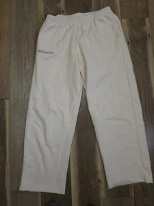 Pangaia Women's Beige Organic Cotton Straight Sweatpants Sz M - Picture 1 of 14