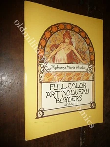 FULL-COLOR ART NOUVEAU BORDERS ALPHONSE MARIA MUCHA - Picture 1 of 4