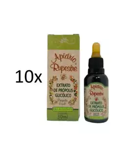 Lot of 10 Apiário Rupestre No Alcoholic Glycolic Green Propolis Extract 30ml - Picture 1 of 2