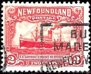 1929 KANADA🔥Dampfschiff Karibu-Neufundland Eisenbahn Personenfähre🔥SC#164 GEBRAUCHT - Bild 1 von 2