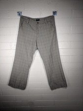 ENERGIE Gold Sixty Men Brown Plaid Pants Size 33