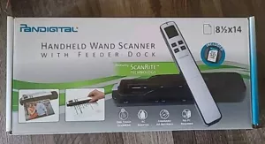 Pandigital Handheld Wand Scanner w/ Feeder Dock Red PANSCN09RD Photo Picture - Picture 1 of 2