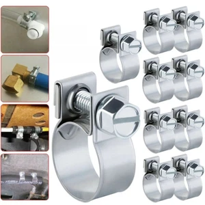 10/100pcs Fuel Injection Gas Line Hose Clamps Clip Pipe Clamp Assortment Kit - Picture 1 of 12