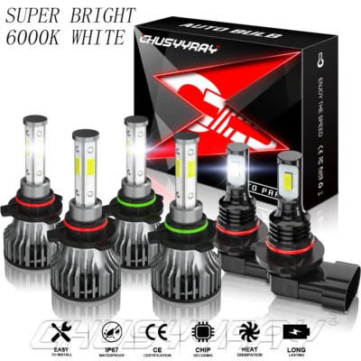 For Dodge Magnum 2005-2008 - 6x 6000K LED Headlight Bulbs High Low Beam Combo - Image 1 of 4