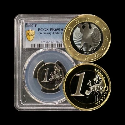 GERMANY. 2007, 1 Euro, F - PCGS PR69 - Top Pop 🥇 Bundesadler Federal Eagle - Image 1 of 4