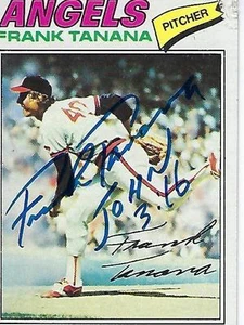 FRANK TANANA SIGNED 1977 TOPPS #200 - CALIFORNIA ANGELS - Picture 1 of 1