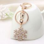 Woman Ladies Christmas Gift Crystal Key Ring Pendant Snowflake Keychain Jewelry