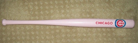 2012 MLB CHICAGO CUBS PINK 17.5" MINI WOOD  SOUVENIER BAT BRAND NEW SHIPS FREE Cover